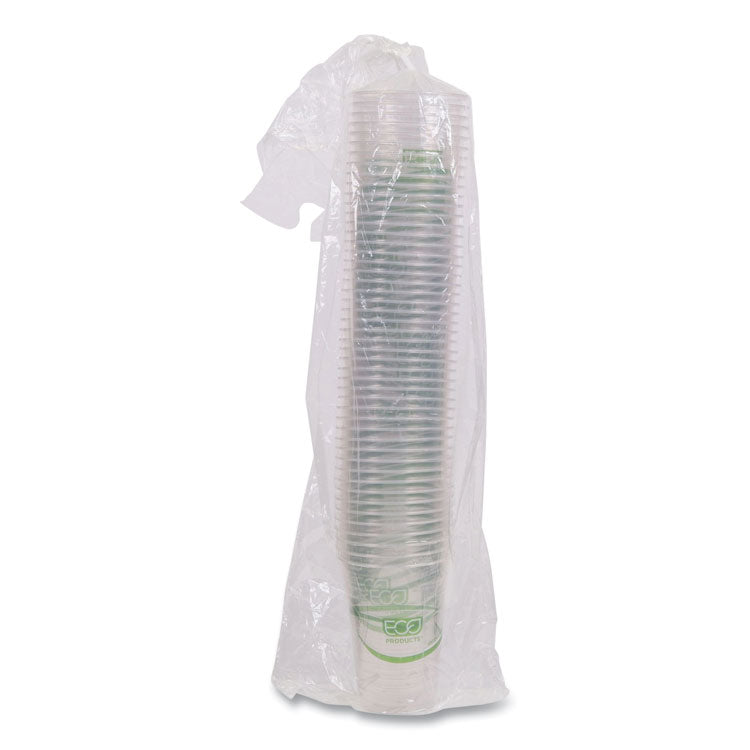 GreenStripe Renewable and Compostable Cold Cups Convenience Pack, 16 oz, Plastic, Clear, 50/Pack