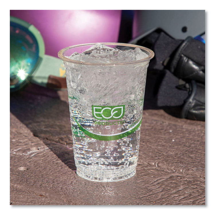 GreenStripe Renewable and Compostable Cold Cups Convenience Pack, 16 oz, Plastic, Clear, 50/Pack