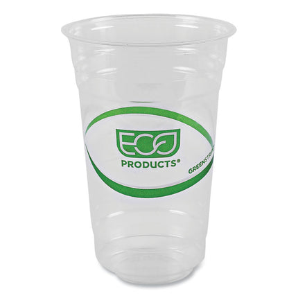 GreenStripe Renewable and Compostable Cold Cups, 20 oz, Plastic, Clear, 50/Pack, 20 Packs/Carton