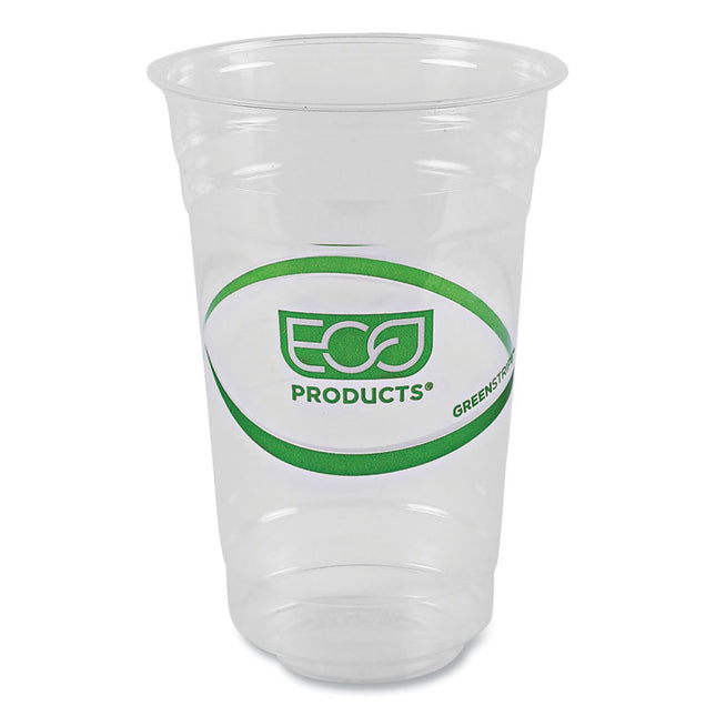 GreenStripe Renewable and Compostable Cold Cups, 20 oz, Plastic, Clear, 50/Pack, 20 Packs/Carton