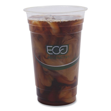 GreenStripe Renewable and Compostable Cold Cups, 20 oz, Plastic, Clear, 50/Pack, 20 Packs/Carton