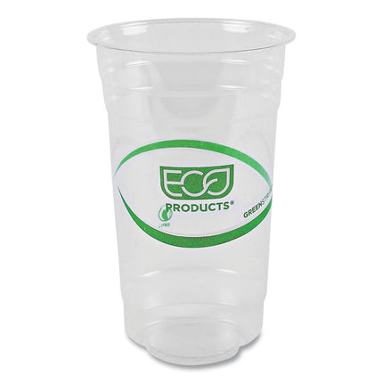 GreenStripe Renewable and Compostable PLA Cold Cups, 24 oz, Plastic, Clear, 50/Pack, 20 Packs/Carton