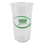 GreenStripe Renewable and Compostable PLA Cold Cups, 24 oz, Plastic, Clear, 50/Pack, 20 Packs/Carton