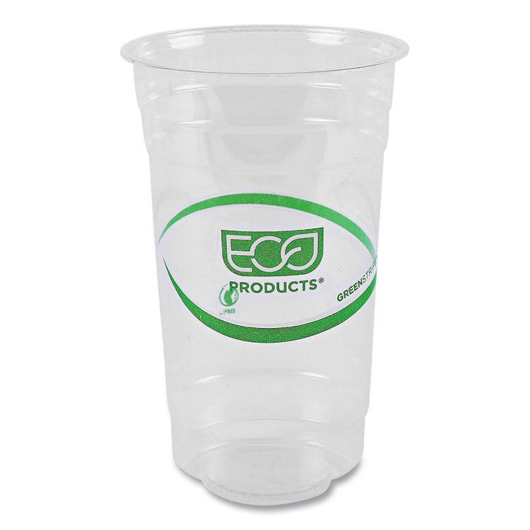 GreenStripe Renewable and Compostable PLA Cold Cups, 24 oz, Plastic, Clear, 50/Pack, 20 Packs/Carton