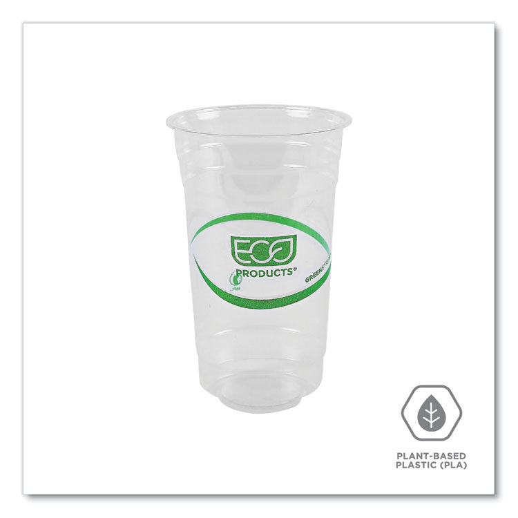 GreenStripe Renewable and Compostable PLA Cold Cups, 24 oz, Plastic, Clear, 50/Pack, 20 Packs/Carton