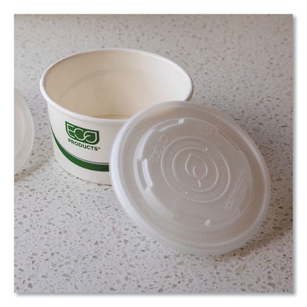 World Art PLA-Laminated Soup Container Lids, For 12 oz to 32 oz Containers, White, Plastic, 50/Pack, 10 Packs/Carton