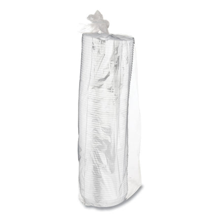 EcoLid 25% Recycled Content Hot Cup Lid, Fits 8 oz Hot Cups, Plastic, White, 100/Pack, 10 Packs/Carton