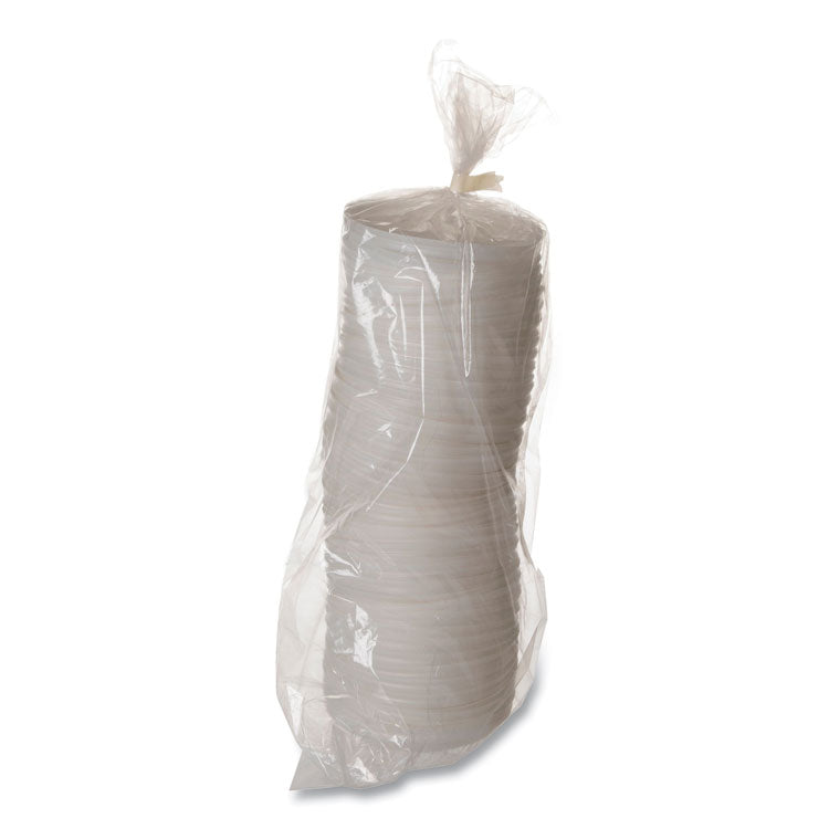 EcoLid 25% Recycled Content Hot Cup Lid, Fits 10 oz to 20 oz Hot Cups, Plastic, White, 100/Pack, 10 Packs/Carton