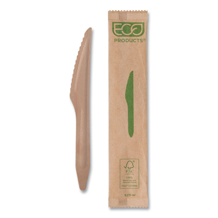 Wood Cutlery, General Purpose Knife, Natural, 500/Carton