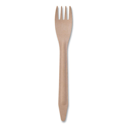 Wood Cutlery, General Purpose Fork, Natural, 500/Carton