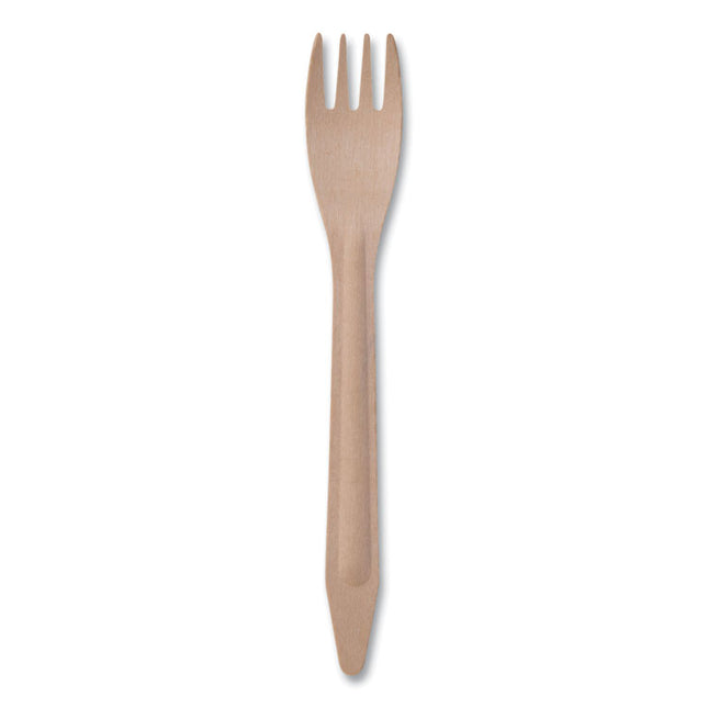 Wood Cutlery, General Purpose Fork, Natural, 500/Carton