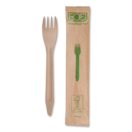Wood Cutlery, General Purpose Fork, Natural, 500/Carton