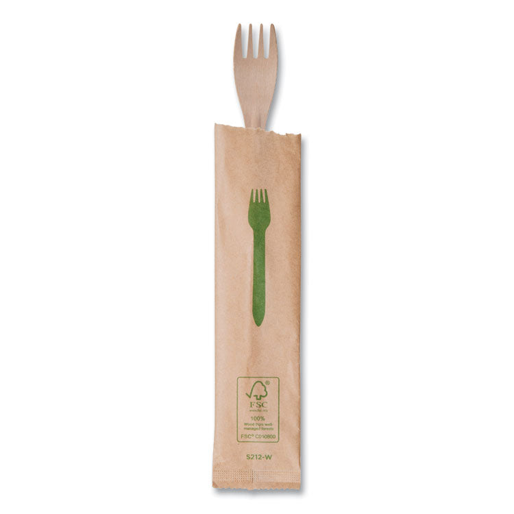 Wood Cutlery, General Purpose Fork, Natural, 500/Carton