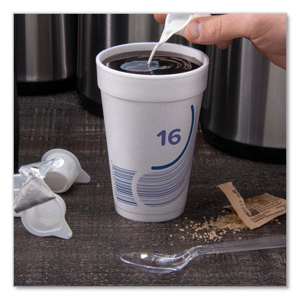 Breeze Hot/Cold Insulated Foam Drinking Cups, 16 oz, Purple/White/Blue, 1,000/Carton
