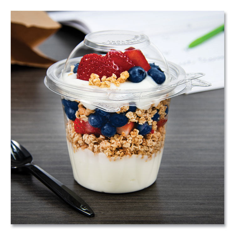 SafeSeal Tamper-Resistant, Tamper Evident Bowls, Dome Lid, 12 oz, 4.36 x 8.84 x 4.52, Clear, Plastic, 256/Carton