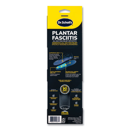 Plantar Fasciitis All-Day Pain Relief Orthotics for Men, Men's Size 8 to 13, Blue