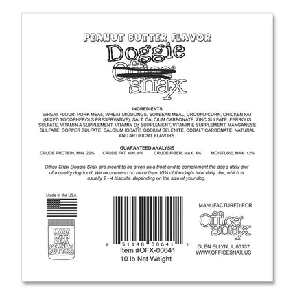 Doggie Biscuits, Peanut Butter, 10 lb Box