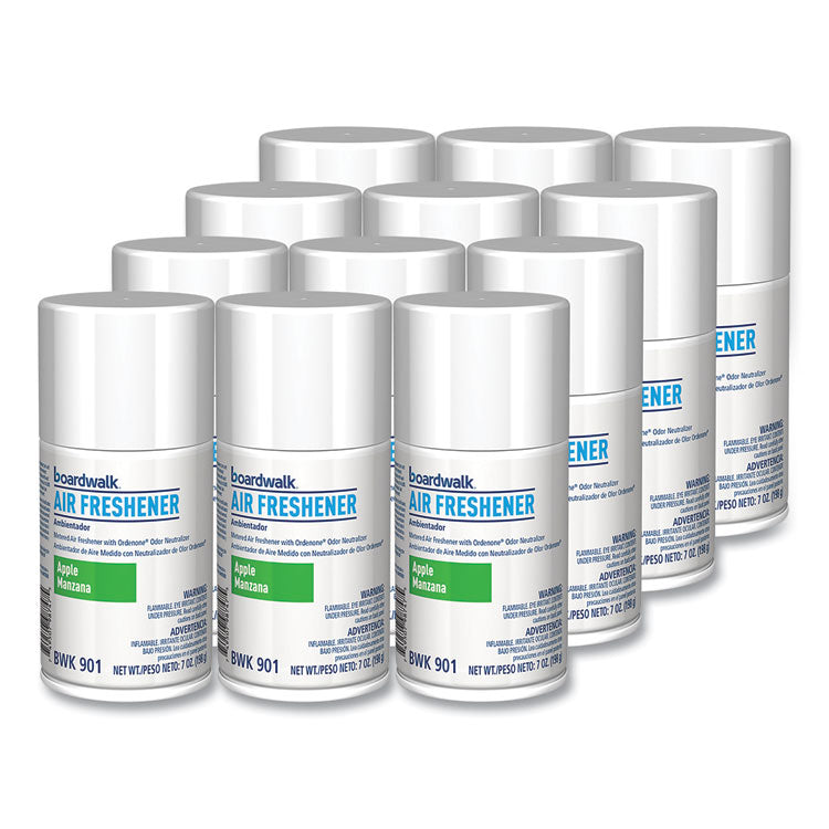 Metered Air Freshener Refill, Apple Harvest Scent, 7 oz Aerosol Spray, 12/Carton