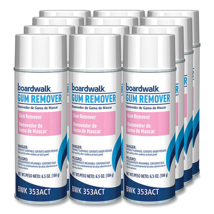Chewing Gum and Candle Wax Remover, Unscented, 6.5 oz Aerosol Spray, 12/Carton
