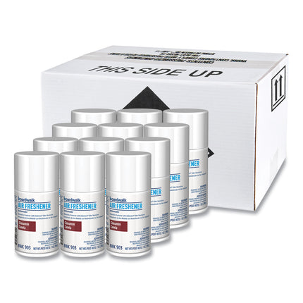 Metered Air Freshener Refill, Cinnamon Sunset Scent, 7 oz Aerosol Spray, 12/Carton
