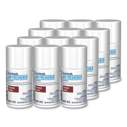 Metered Air Freshener Refill, Cinnamon Sunset Scent, 7 oz Aerosol Spray, 12/Carton