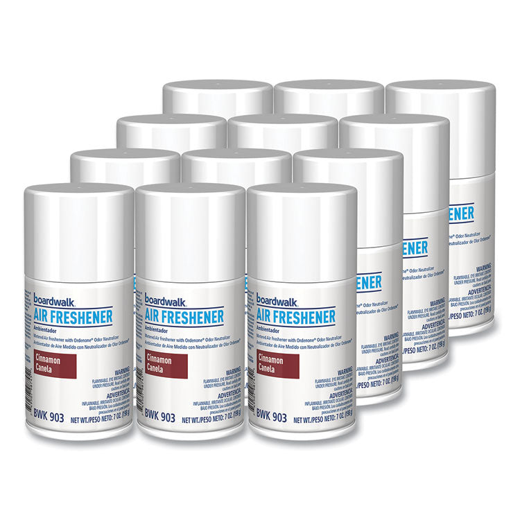 Metered Air Freshener Refill, Cinnamon Sunset Scent, 7 oz Aerosol Spray, 12/Carton