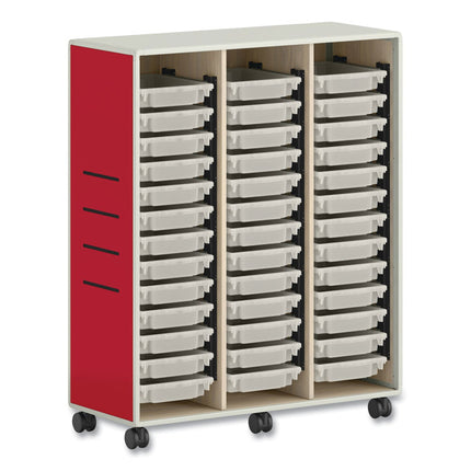 Flagship Storage Bins, 1 Section, 12.75" x 16" x 3", Translucent White