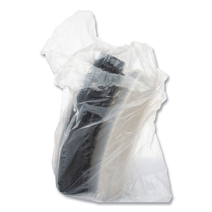 OctaView Hinged-Lid Hot Food Containers, 7.47 x 7.94 x 3.11, Black/Clear, Plastic, 100/Carton
