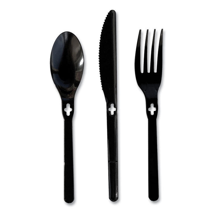 Fork WeGo Polystyrene, Fork, Plastic, Black, 1,000/Carton