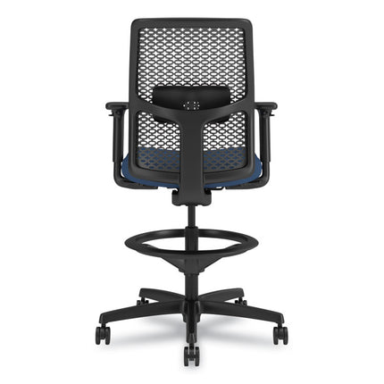 Ignition 2.0 ReActiv Low-Back Task Stool, 22.88" to 31.75" Seat Height, Elysian Seat, Charcoal Back, Black Base