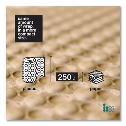 Bubble Paper, 12" x 250 ft, Perforated Every 12", Kraft, 250 Sheets/Carton