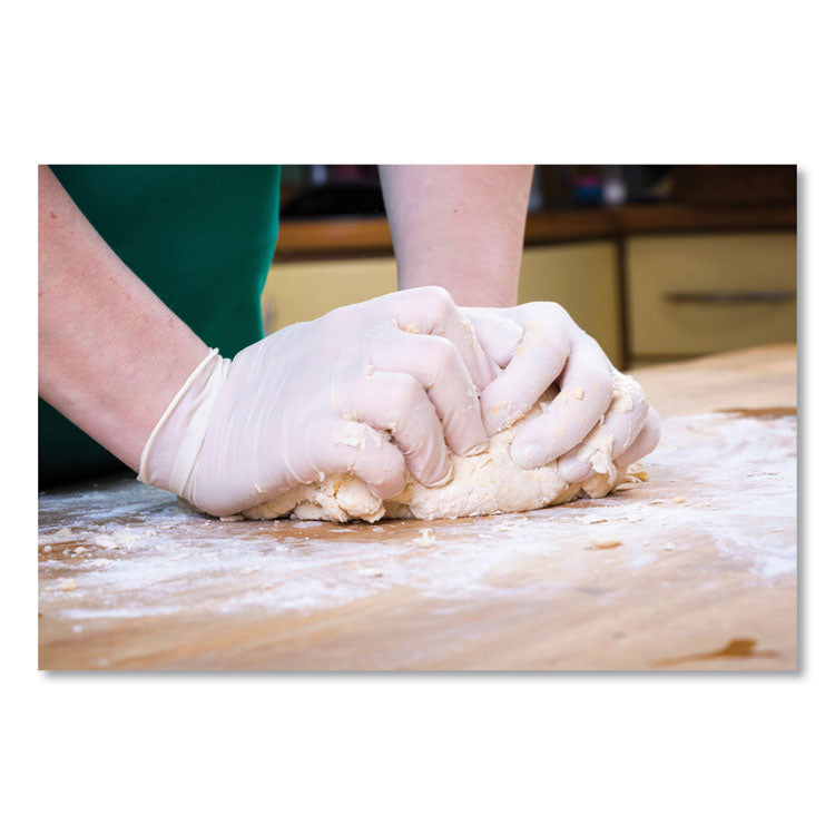 Latex Gloves, Cream, Medium, 100/Box, 10 Boxes/Carton
