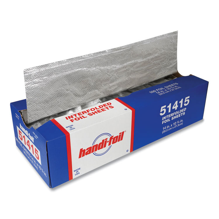 Interfolded Foil Sheets, 10.75 x 14, 500/Box, 6 Boxes/Carton