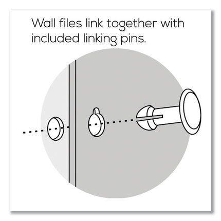 EZ Link Stackable DocuPocket, 7 Sections, Letter Size, 13" x 4" x 14" to 19", Black