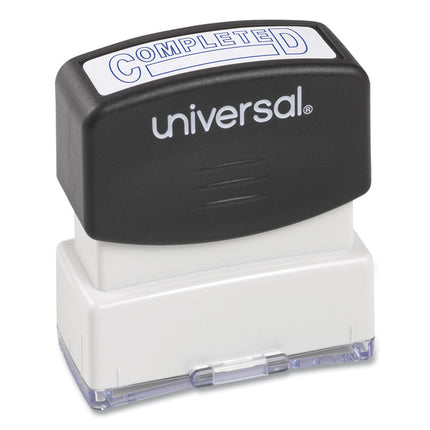 Message Stamp, Completed, Pre-Inked One-Color, Blue Ink