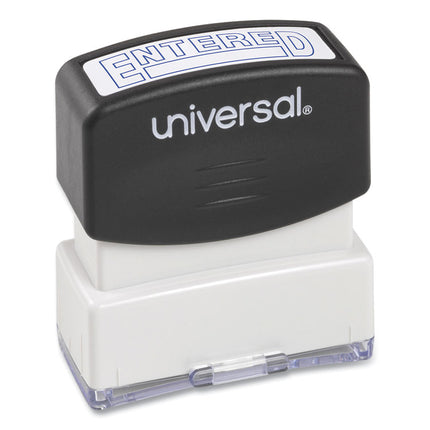 Message Stamp, Entered, Pre-Inked One-Color, Blue