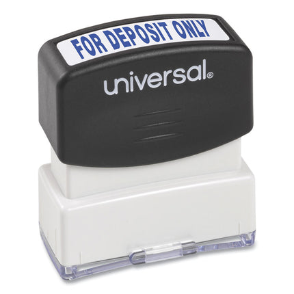 Message Stamp, For Deposit Only, Pre-Inked One-Color, Blue