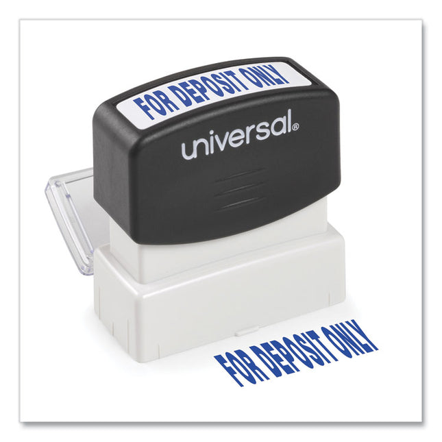 Message Stamp, For Deposit Only, Pre-Inked One-Color, Blue