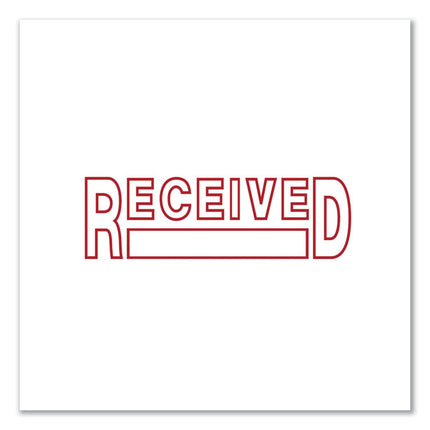 Message Stamp, Received, Pre-Inked One-Color, Red