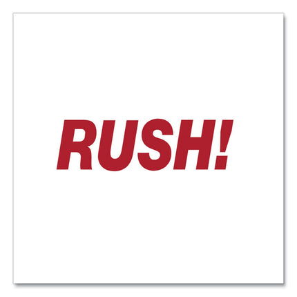 Message Stamp, Rush, Pre-Inked One-Color, Red