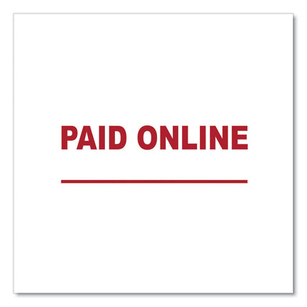 Message Stamp, Paid Online, Pre-Inked One-Color, Red