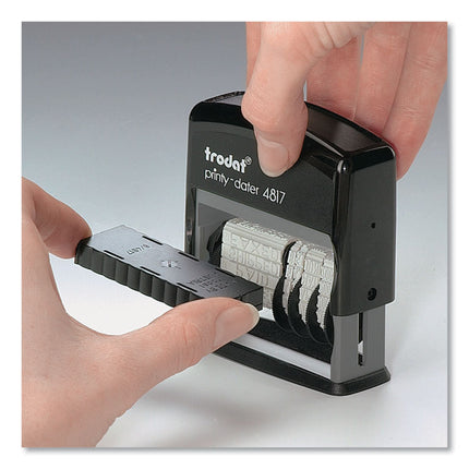E4817 Printy Replacement Pad for Trodat Self-Inking Stamps, 0.38" x 2", Black