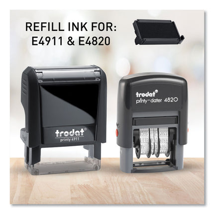T4911 Printy Replacement Pad for Trodat Self-Inking Stamps, 1.5" x 0.56", Black