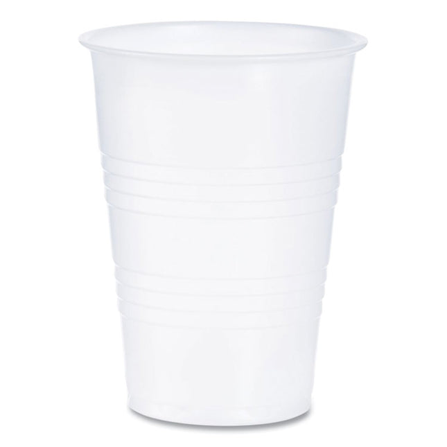 High-Impact Polystyrene Cold Cups, 10 oz, Plastic, Translucent, 100/Sleeve, 25 Sleeves/Carton