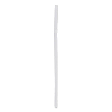 Flexible Wrapped Straws, 7.75", Plastic, White, 500/pack, 20 Packs/carton