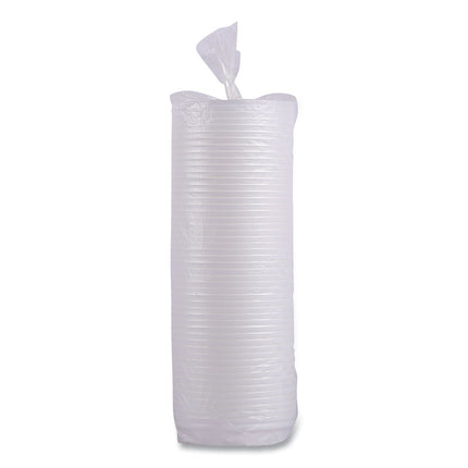 Hot Cup Lids, Fits 8 oz Hot Cups, Plastic, White, 50/Sleeve, 20 Sleeves/Carton