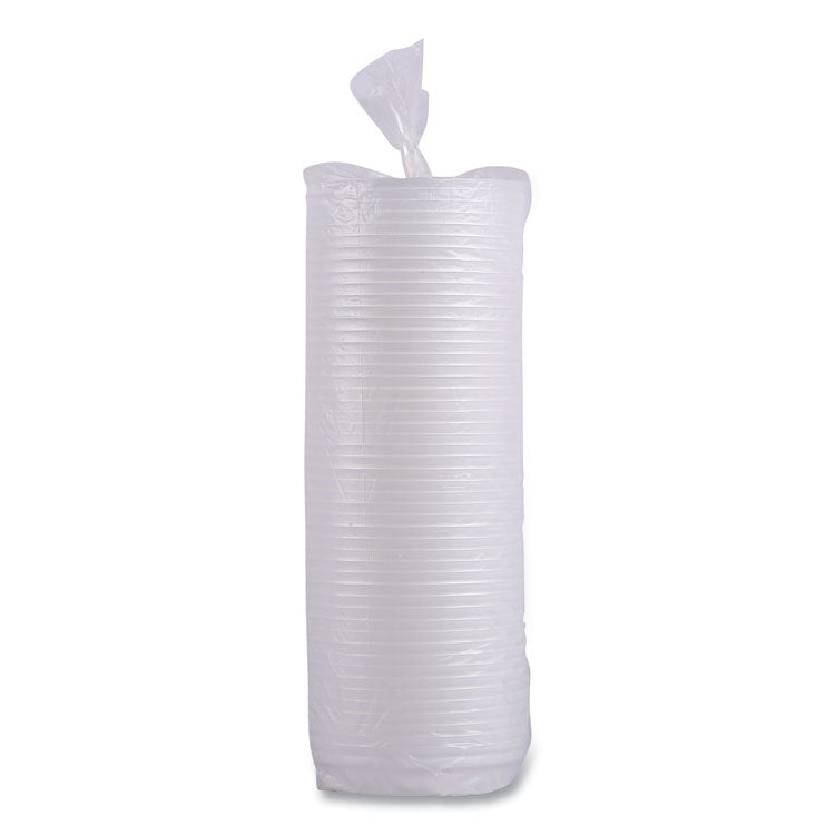 Hot Cup Lids, Fits 8 oz Hot Cups, Plastic, White, 50/Sleeve, 20 Sleeves/Carton