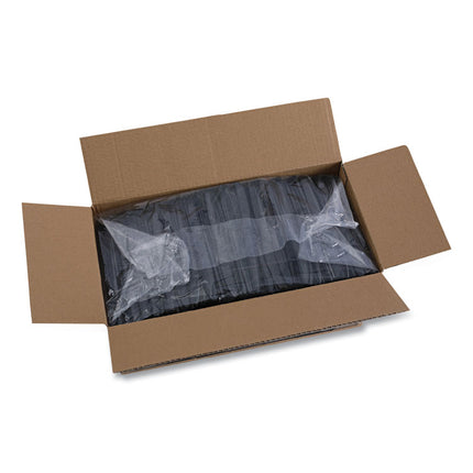 Heavyweight Polystyrene Cutlery, Knife, Plastic, Black, 1,000/Carton