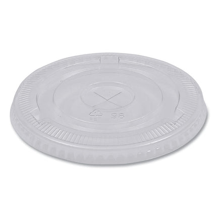 PET Cold Cup Lids, Fits 14 oz to 24 oz Cold Cups, Plastic, Clear, 100/Sleeve, 10 Sleeves/Carton