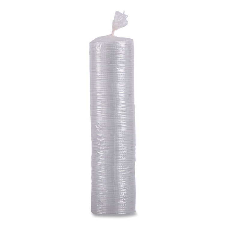 PET Cold Cup Lids, Fits 14 oz to 24 oz Cold Cups, Plastic, Clear, 100/Sleeve, 10 Sleeves/Carton
